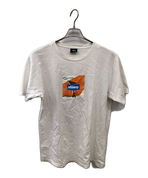 stussy（ステューシー）stussy (ステューシー) ボックスロゴTシャツ／BOX LOGO T ホワイト サイズ:SIZE Lの古着・服飾アイテム