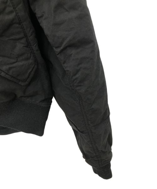 stussy（ステューシー）stussy (ステューシー) WAXED BUILT BOMBER JACKET／ワックスドビルトボンバージャケット ブラック サイズ:SIZE Lの古着・服飾アイテム