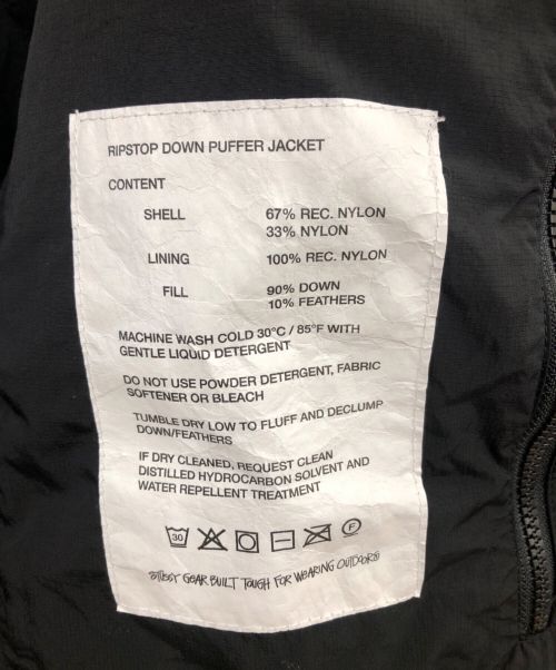 stussy（ステューシー）stussy (ステューシー) Ripstop Down Puffer Jacket／リップストップダウンパファージャケット ブラック サイズ:Lの古着・服飾アイテム