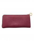 BVLGARIブルガリ）の古着「L字型長財布／ZIP WALLET」｜ピンク