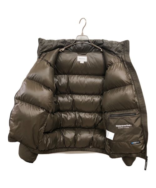 thisisneverthat（ディスイズネバーザット）thisisneverthat (ディスイズネバーザット) パーテックス Ｔ ダウンジャケット／PERTEX  T DOWN JACKETパーテックス ダ ブラウン サイズ:Lの古着・服飾アイテム