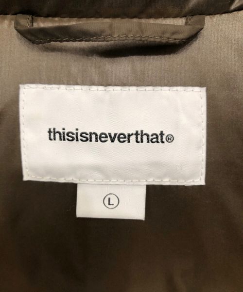 thisisneverthat（ディスイズネバーザット）thisisneverthat (ディスイズネバーザット) パーテックス Ｔ ダウンジャケット／PERTEX  T DOWN JACKETパーテックス ダ ブラウン サイズ:Lの古着・服飾アイテム