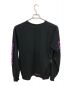 CHROME HEARTS (クロムハーツ) オールド イングリッシュ ネックロゴ ロングスリーブ ポケット Tシャツ／OLD ENGLISH NECK LOGO L/S POCKET T ブラック×パープル サイズ:SIZE XL：55000円