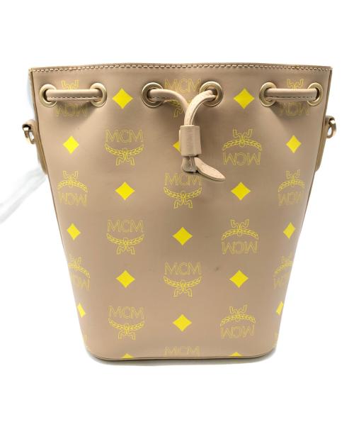 MCM（エムシーエム）MCM (エムシーエム) パップ ドローストリング ミニショルダー バッグ／PUP DRAWSTRING MINI SHOULDER ベージュの古着・服飾アイテム