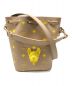 MCM（エムシーエム）の古着「パップ ドローストリング ミニショルダー バッグ／PUP DRAWSTRING MINI SHOULDER」｜ベージュ