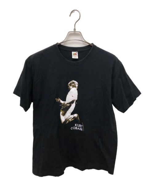 FRUIT OF THE LOOM（フルーツオブザルーム）FRUIT OF THE LOOM 半袖カットソー カートコバーン ウィズ ジーザスリザード／S/S CUT AND SEW KURT COBAIN WITH JESUS LIZARD ブラック サイズ:SIZE XLの古着・服飾アイテム