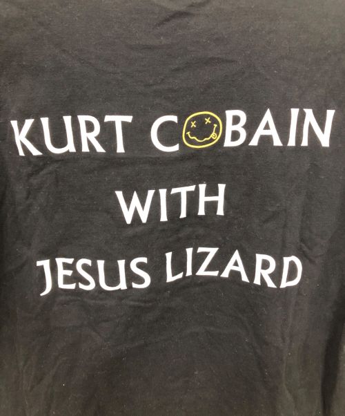 FRUIT OF THE LOOM（フルーツオブザルーム）FRUIT OF THE LOOM 半袖カットソー カートコバーン ウィズ ジーザスリザード／S/S CUT AND SEW KURT COBAIN WITH JESUS LIZARD ブラック サイズ:SIZE XLの古着・服飾アイテム