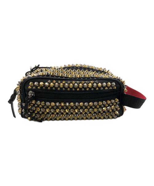 Christian Louboutin（クリスチャン・ルブタン）Christian Louboutin (クリスチャン・ルブタン) セカンドバッグ ブラスター／SECOND BAG BLASTER ブラック×ゴールドの古着・服飾アイテム