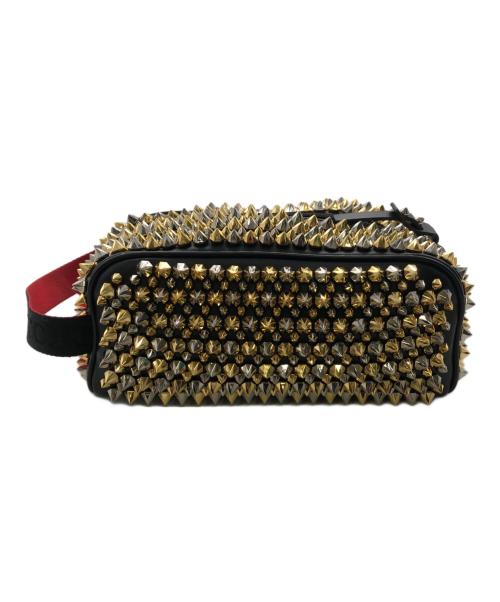 Christian Louboutin（クリスチャン・ルブタン）Christian Louboutin (クリスチャン・ルブタン) セカンドバッグ ブラスター／SECOND BAG BLASTER ブラック×ゴールドの古着・服飾アイテム