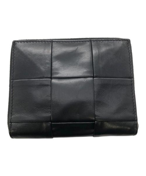 BOTTEGA VENETA（ボッテガベネタ）BOTTEGA VENETA (ボッテガベネタ) マキシ・イントレチャート ラウンドジップウォレット／MAXI INTRECCIATO ROUND ZIP WALLET ブラックの古着・服飾アイテム