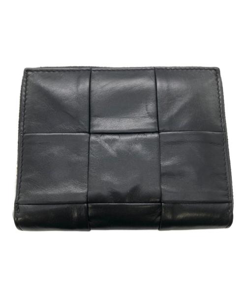BOTTEGA VENETA（ボッテガベネタ）BOTTEGA VENETA (ボッテガベネタ) マキシ・イントレチャート ラウンドジップウォレット／MAXI INTRECCIATO ROUND ZIP WALLET ブラックの古着・服飾アイテム