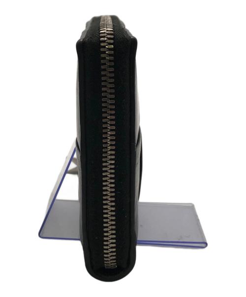 BOTTEGA VENETA（ボッテガベネタ）BOTTEGA VENETA (ボッテガベネタ) マキシ・イントレチャート ラウンドジップウォレット／MAXI INTRECCIATO ROUND ZIP WALLET ブラックの古着・服飾アイテム