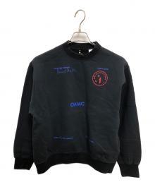 OAMC（オーエーエムシー）の古着「プリンテッド クルーネックスウェット／PRINTED CREW NECK SWEAT」｜ブラック