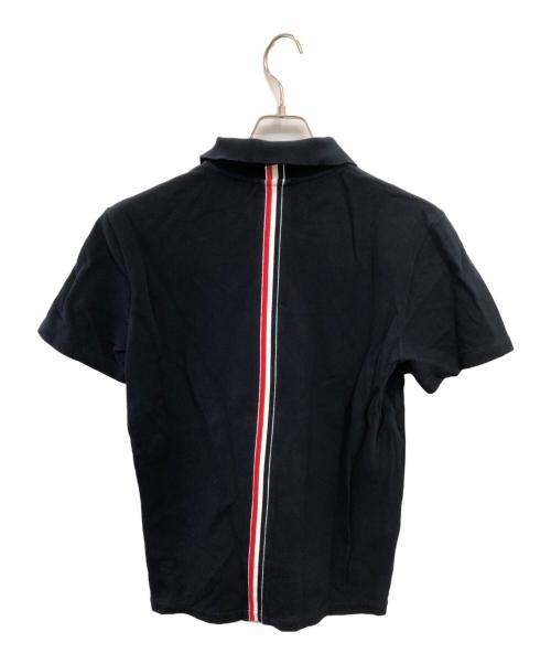 Thom Browne（トムブラウン）Thom Browne (トムブラウン) CLASSIC PIQUE STRIPE RELAX POLO SHIRT／クラシックピケ ストライプ リラックス ポロシャツ ネイビー サイズ:2の古着・服飾アイテム
