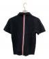 Thom Browne (トムブラウン) CLASSIC PIQUE STRIPE RELAX POLO SHIRT／クラシックピケ ストライプ リラックス ポロシャツ ネイビー サイズ:2：8000円