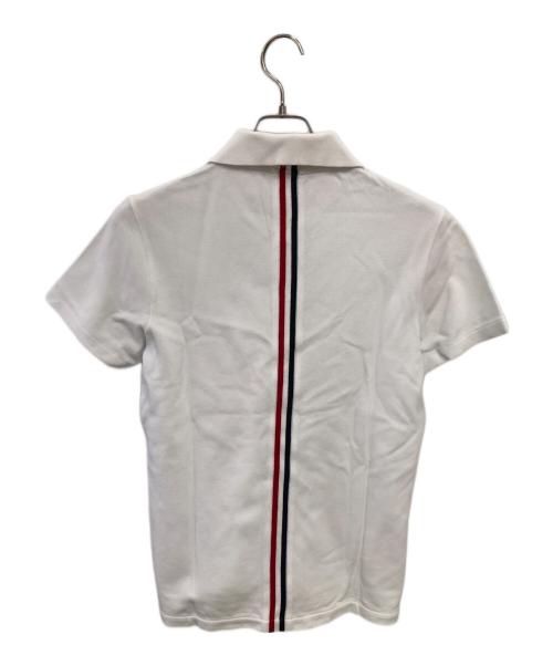 Thom Browne（トムブラウン）Thom Browne (トムブラウン) CLASSIC PIQUE STRIPE RELAX POLO SHIRT／クラシックピケ ストライプ リラックス ポロシャツ ホワイト サイズ:1の古着・服飾アイテム