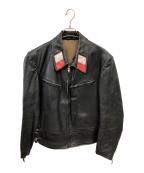 Anton Vanekアントンバネク）の古着「シングルライダースポリスジャケット／SINGLE RIDERS POLIZEI JACKET」｜ブラック