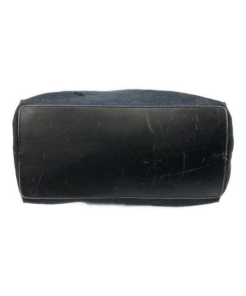 GUCCI（グッチ）GUCCI (グッチ) GGキャンバス×レザー トートバッグ／GG CANVAS×LEATHER TOTE BAG ブラックの古着・服飾アイテム