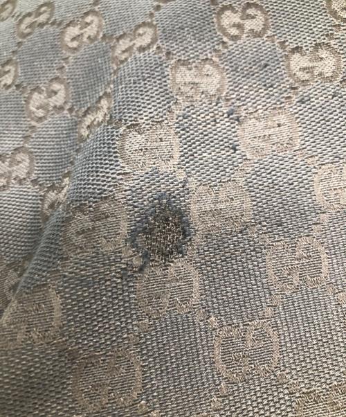 GUCCI（グッチ）GUCCI (グッチ) GGキャンバス×レザー トートバッグ／GG CANVAS×LEATHER TOTE BAG ブラックの古着・服飾アイテム