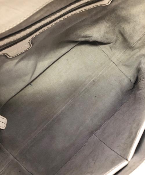 HIROFU（ヒロフ）HIROFU (ヒロフ) デュオ レザートートバッグ／DUO LETHER TOTE BAG ホワイトの古着・服飾アイテム