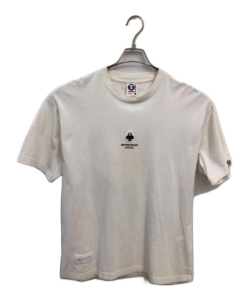 Aape BY A BATHING APE（エーエイプ バイ アベイシングエイプ）Aape BY A BATHING APE (エーエイプ バイ アベイシングエイプ) エーエイプナウクローバーTシャツ／AAPE NOW CLOVER TEE ホワイト サイズ:Lの古着・服飾アイテム
