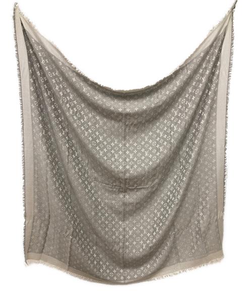 LOUIS VUITTON（ルイ ヴィトン）LOUIS VUITTON (ルイ ヴィトン) シルクウール ストール モノグラム／SILK WOOL STOLE MONOGRAM グレーの古着・服飾アイテム