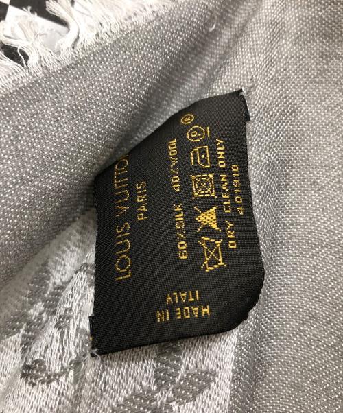 LOUIS VUITTON（ルイ ヴィトン）LOUIS VUITTON (ルイ ヴィトン) シルクウール ストール モノグラム／SILK WOOL STOLE MONOGRAM グレーの古着・服飾アイテム