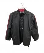 adidasアディダス）の古着「80's～万国旗タグ ヴィンテージ ナイロンプルオーバー／80's～NATIONAL FLAG TAG VINTAGE NYLON PULL OVER」｜ブラック