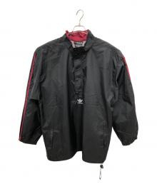 adidas（アディダス）の古着「80's～万国旗タグ ヴィンテージ ナイロンプルオーバー／80's～NATIONAL FLAG TAG VINTAGE NYLON PULL OVER」｜ブラック