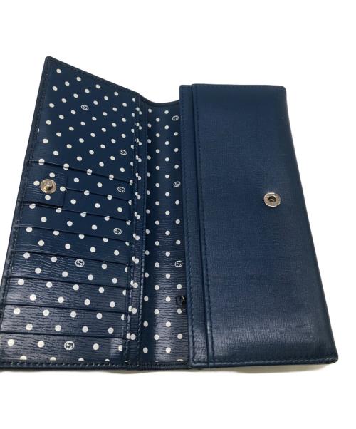 GUCCI（グッチ）GUCCI (グッチ) 長財布／LONG WALLET ネイビーの古着・服飾アイテム
