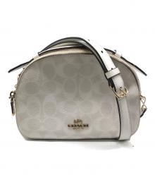 COACH（コーチ）の古着「シグネチャーショルダーバッグ／SIGNATURE SHOULDER BAG」｜ホワイト