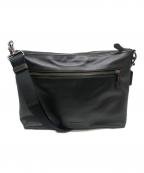 COACHコーチ）の古着「ソフトレザーメッセンジャーバッグ／SOFT LETHER MESSENGER BAG」｜ブラック