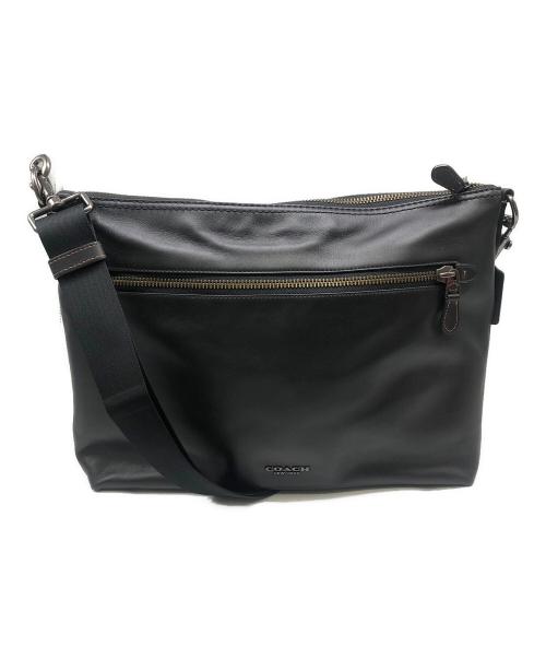 COACH（コーチ）COACH (コーチ) ソフトレザーメッセンジャーバッグ／SOFT LETHER MESSENGER BAG ブラックの古着・服飾アイテム