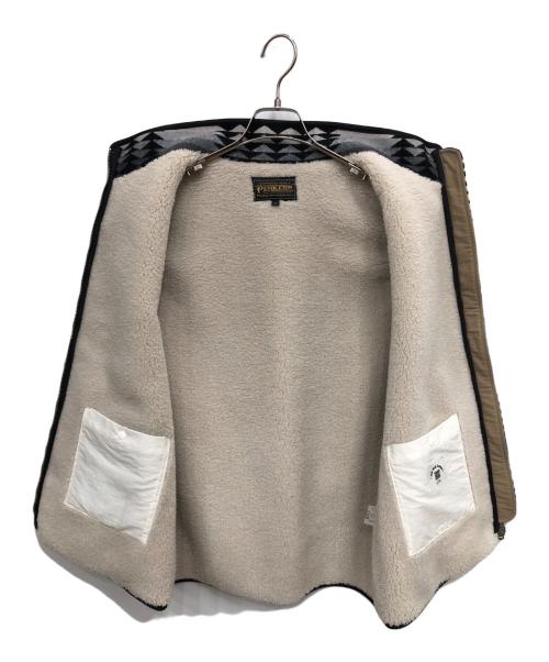 PENDLETON（ペンドルトン）PENDLETON (ペンドルトン) BILL WALL LEATHER (ビルウォールレザー) ハーディング柄ボアブランケットベスト／HARDING PATTERN BOA BLANKET VEST グレー サイズ:SIZE XLの古着・服飾アイテム