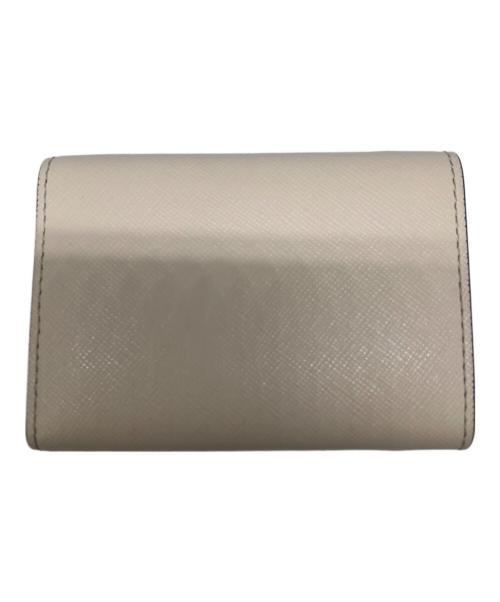 MARNI（マルニ）MARNI (マルニ) サフィアーノレザーコンパクトウォレット／SAFFIANO LEATHER COMPACT WALLET アイボリーの古着・服飾アイテム