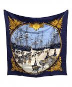 HERMESエルメス）の古着「スカーフ 海と騎兵隊／SCARF MARINE ET CAVALERIE」｜ブルー