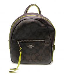 COACH（コーチ）の古着「シグネチャーリュックサック／SIGNATURE RUCKSACK」｜ブラウン
