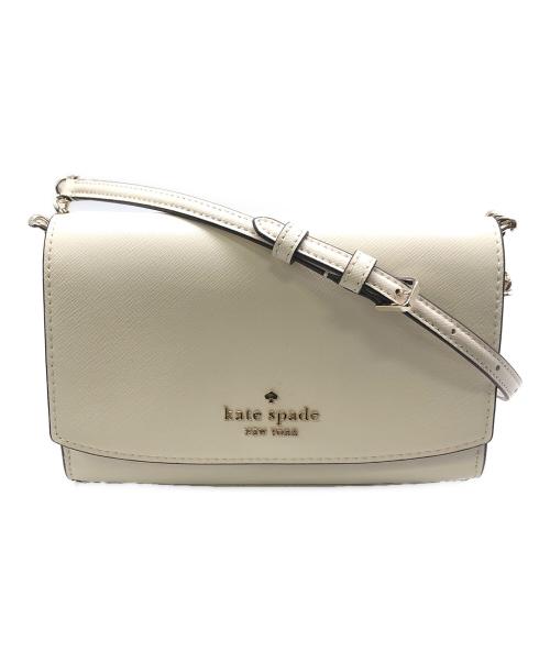 Kate Spade（ケイトスペード）Kate Spade (ケイトスペード) ステイシー スモールフラップ クロスボディ／STACI SMALL FLAP CROSS BODY アイボリーの古着・服飾アイテム
