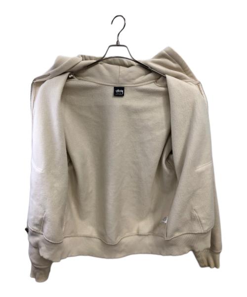 stussy（ステューシー）stussy (ステューシー) ラットジップフーディ／RAT ZIP HOODIE アイボリー サイズ:Lの古着・服飾アイテム