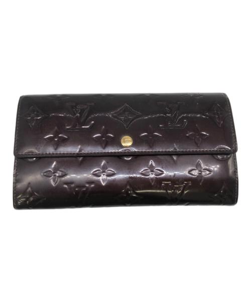 LOUIS VUITTON（ルイ ヴィトン）LOUIS VUITTON (ルイ ヴィトン) ポルトフォイユ・サラ モノグラム ヴェルニ／PORTEFEUILLE SARAH MONOGRAM VERNIS  ヴィオレットの古着・服飾アイテム
