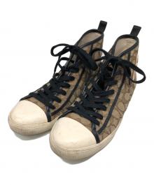 COACH×STAR WARS（コーチ×スターウォーズ）の古着「シグネチャートライロゴスニーカー／REBEL ALLIANCE PATCH HIGH CUT SNEAKERS」｜ブラウン