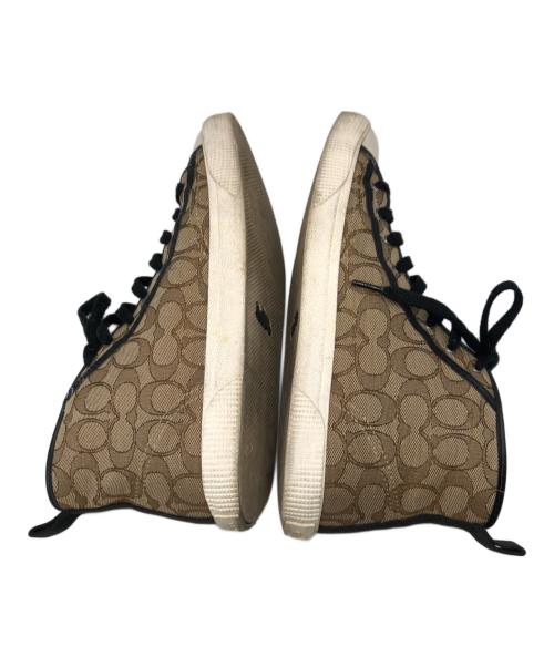 COACH（コーチ）COACH (コーチ) STAR WARS (スターウォーズ) シグネチャートライロゴスニーカー／REBEL ALLIANCE PATCH HIGH CUT SNEAKERS ブラウン サイズ:26cmの古着・服飾アイテム