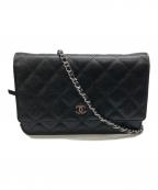 CHANELシャネル）の古着「キャビアスキン マトラッセ チェーンショルダーバッグ／CAVIAR SKIN MATELASSE CHAIN SHOULDER BAG」｜ブラック