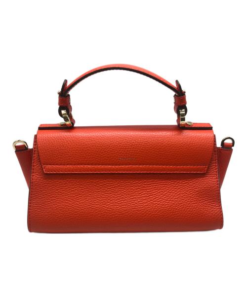 LORISTELLA（ロリステッラ）LORISTELLA (ロリステッラ) レザーフラップハンドバッグ／LETHER FLAP HAND BAG オレンジの古着・服飾アイテム