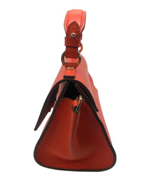 LORISTELLA（ロリステッラ）LORISTELLA (ロリステッラ) レザーフラップハンドバッグ／LETHER FLAP HAND BAG オレンジの古着・服飾アイテム