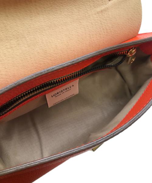 LORISTELLA（ロリステッラ）LORISTELLA (ロリステッラ) レザーフラップハンドバッグ／LETHER FLAP HAND BAG オレンジの古着・服飾アイテム