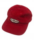 THE H.W.DOG&COザエイチダブリュードッグアンドコー）の古着「コーデュロイワーカーズキャップ レッド／CORDUROY WORKERS CAP - Red」｜レッド