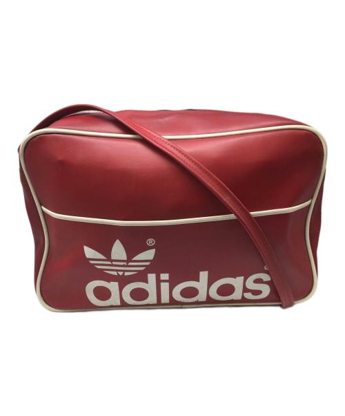 adidas（アディダス）adidas (アディダス) ヴィンテージ PUレザー ボストンバッグ ピーター・ブラック社製／VINTAGE PU LETHER BOSTON PETER BLACK LTD  レッドの古着・服飾アイテム