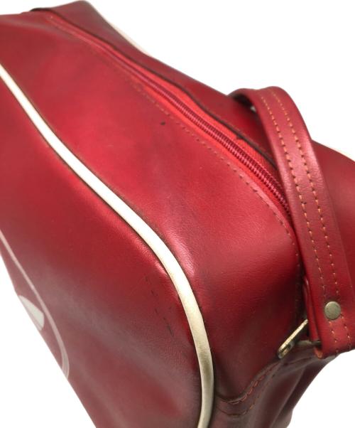 adidas（アディダス）adidas (アディダス) ヴィンテージ PUレザー ボストンバッグ ピーター・ブラック社製／VINTAGE PU LETHER BOSTON PETER BLACK LTD  レッドの古着・服飾アイテム