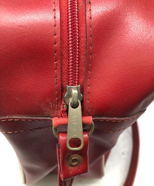 adidas（アディダス）adidas (アディダス) ヴィンテージ PUレザー ボストンバッグ ピーター・ブラック社製／VINTAGE PU LETHER BOSTON PETER BLACK LTD  レッドの古着・服飾アイテム